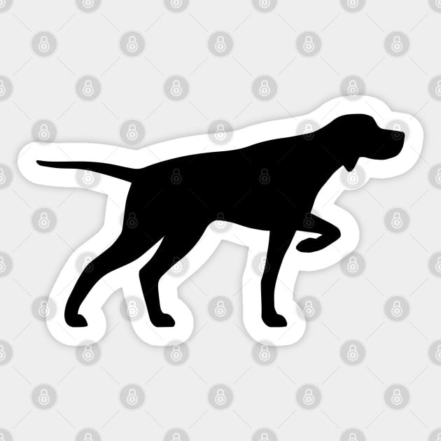 Pointer Dog Silhouette Sticker by Coffee Squirrel